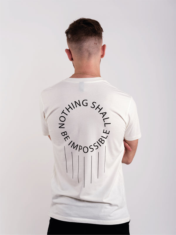 NOTHING SHALL BE IMPOSSIBLE T-SHIRT - CREAM - We Are Luminous London.