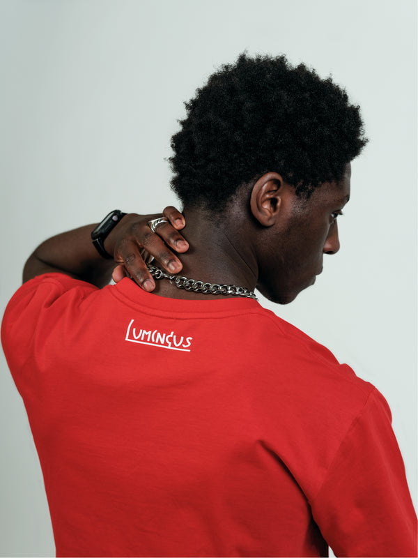 SPACEMAN T-SHIRT - RED - We Are Luminous London